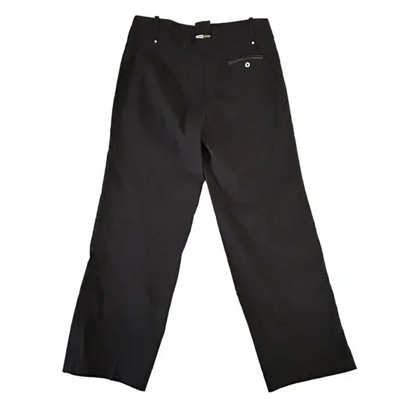 Jamie Sadock Golf Crop Pants Womens Size 2 Black 28x22 Tapered Leg 91301 NWT - Picture 2 of 16